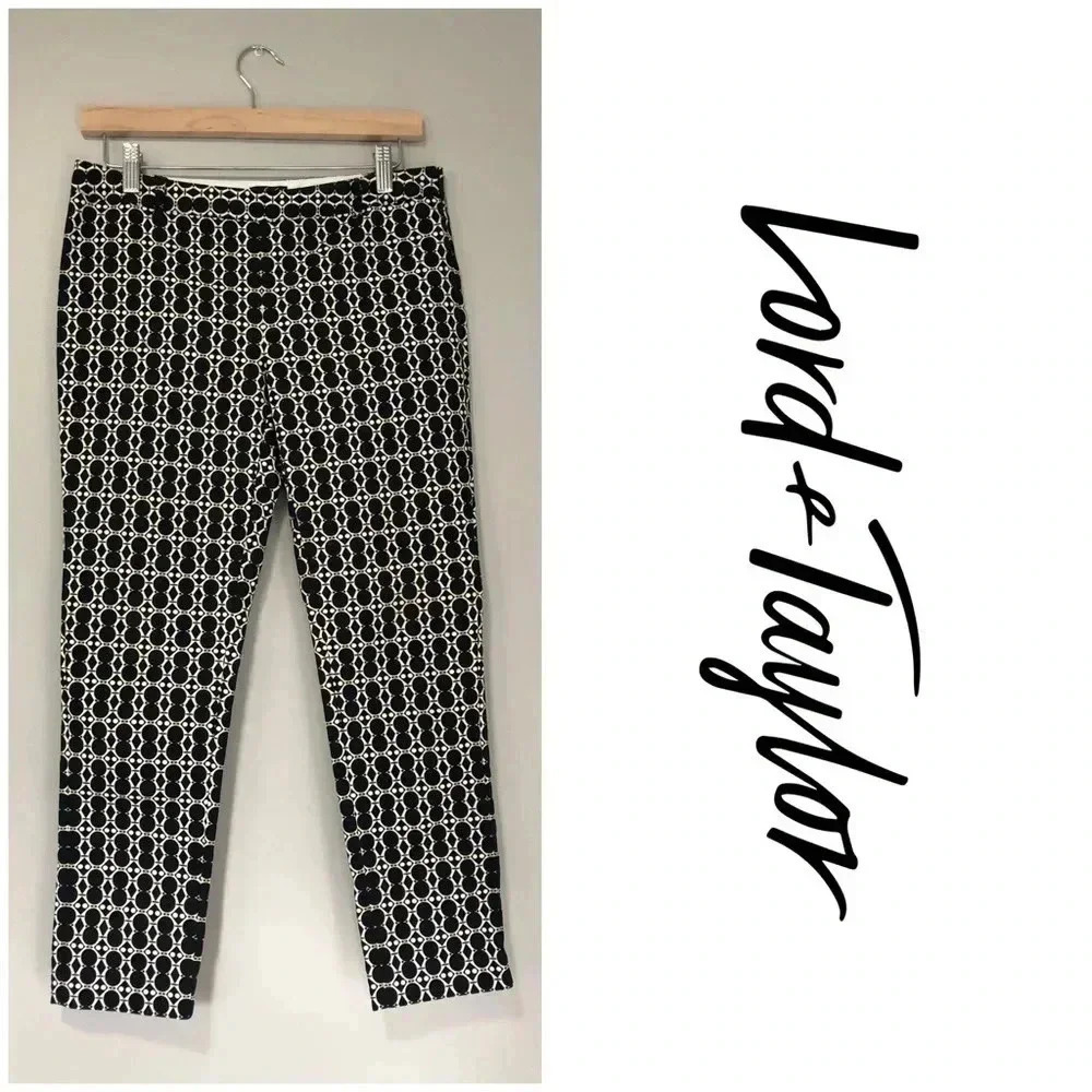 Lord & Taylor Mid Rise Ponte Skinny Ankle Pant